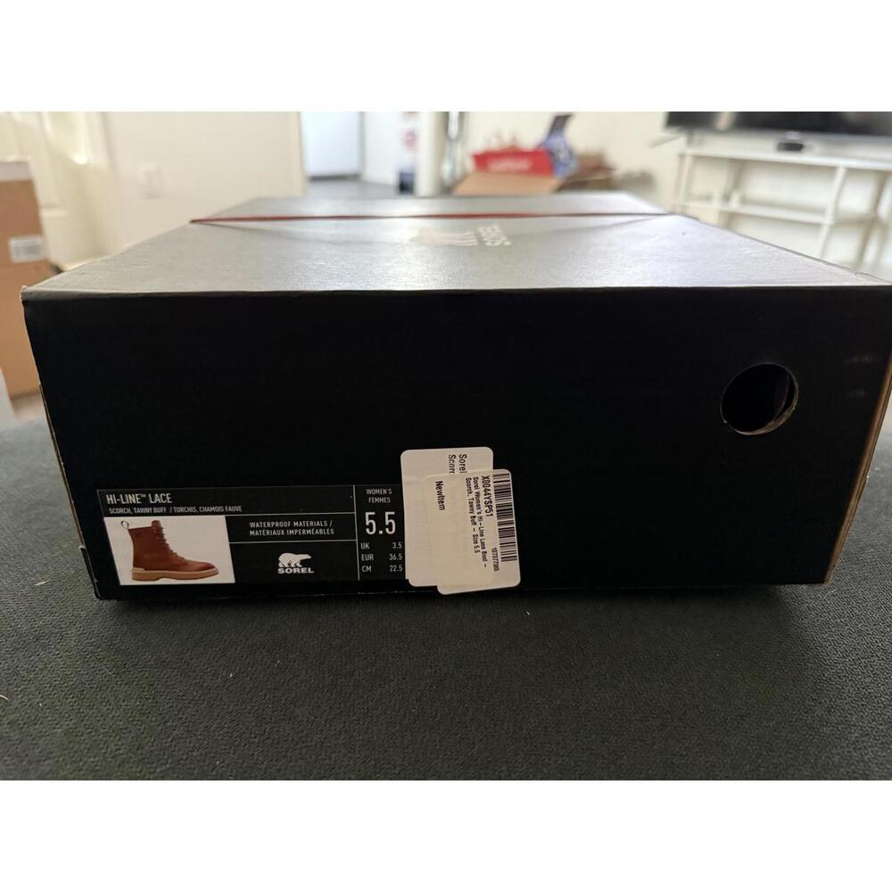 Sorel Women's hi line lace boot scorch tawny buff size 5.5